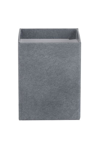 ANTBRO Desk Pen Holder, Grey Matte Cardboard, 7.5 x 7.5 x 10 cm