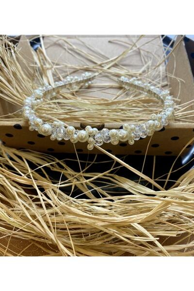 BYEN GİYİM Κομψό αξεσουάρ μαλλιών με στέμμα και γκλίτερ – Στέμμα νύφης – Στέμμα