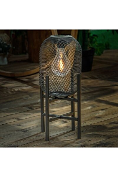 ANTBRO Black Solar Table Lamp with Mesh and Bulb, 15x36 cm - ANTBRO®