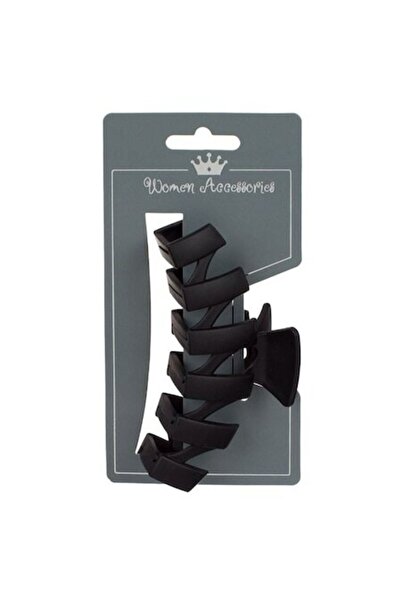 ANTBRO Agrafă de păr, neagră, model zigzag, 11 cm
