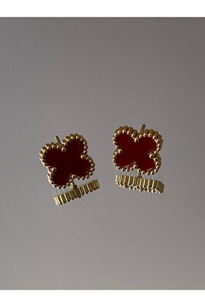 ANGELSS JEWELLERY Yonca Bordo Küpe