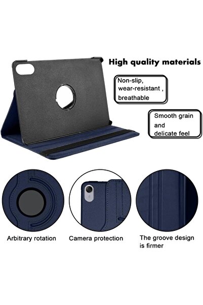 neslin PU Leather Case for Huawei MatePad 11.5-inch (Blue) - 360° Rotating Stand