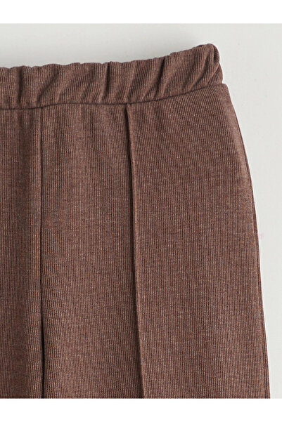 LC Waikiki Lcw Kids Brown Girl's Sweatpants with Elastic Waist