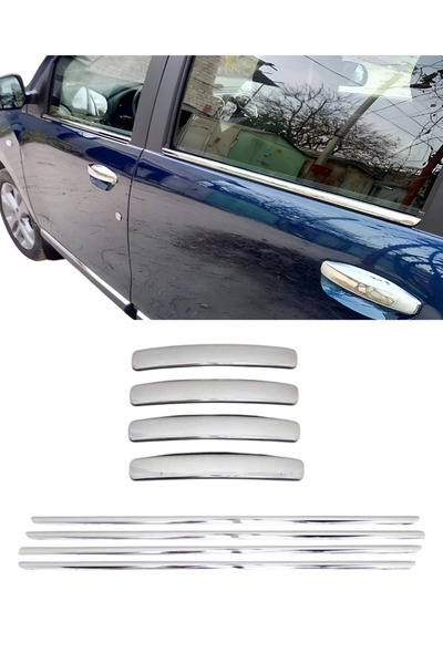 ACK Dizayn DACİA LODGY 2012+ ARACA ÖZEL KROM CAM ÇITASI + KROM KAPI KOL 2'Lİ ...