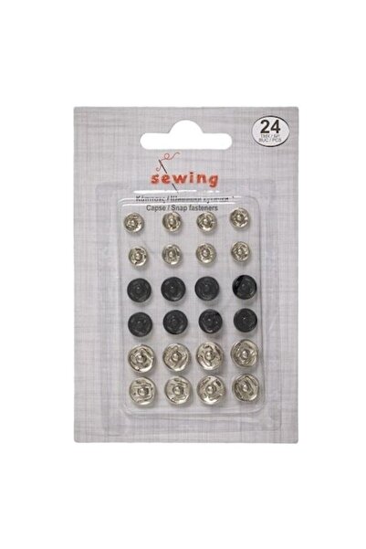 ANTBRO Σετ 24 τεμαχίων Antbro ®   Συνδετήρες σε Ασημί και Μαύρο