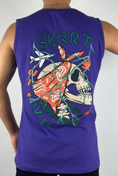 ESSFASIHON Bluză unisex fără mâneci cu imprimeu