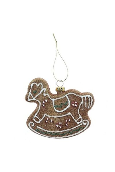 ANTBRO Ornament de Crăciun din turtă dulce, plastic, maro, 10,5 x 9,5 cm