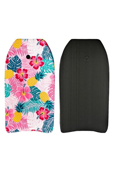 ANTBRO Children's Swim Board - Pineapple Pink with Flowers & Tropical Leaves, 84x45cm