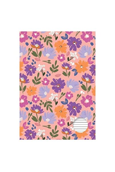 ANTBRO A5 Notebook 40 Sheets Pink Floral Type 2 – Dictando Ruling, Colored Cover for School and Office