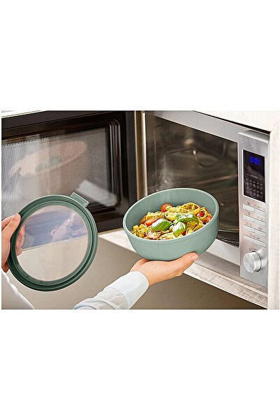 Mepal Cirqula Round Food Storage Container Set, 0.5L/1L/2L - Nordic Sage (3-piece)