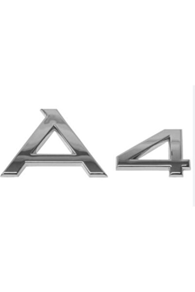 Yan Sanayi A4 Chrome Trunk Lettering A4 Compatible for 2008> Later