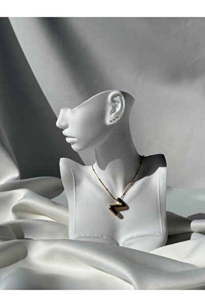 NB STEELORA قلادة بالون ذهبية اللون على شكل حرف من الفولاذ