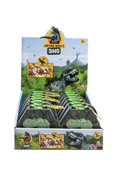 Simba Nature World Dino Set of 6 Dinosaurs in Pyramid Box