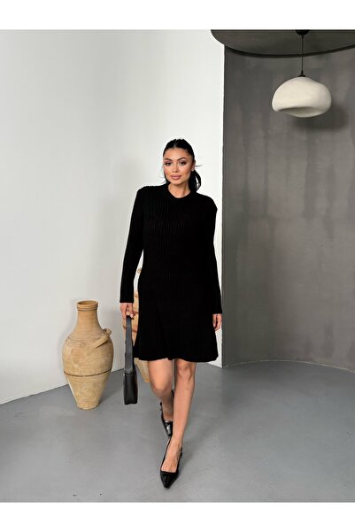 LB Laluna Butik Women's Long Sleeve Knit Dress