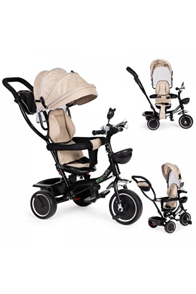 Ecotoys Trojkolka s otočným sedadlom JM-066-9 - Béžová