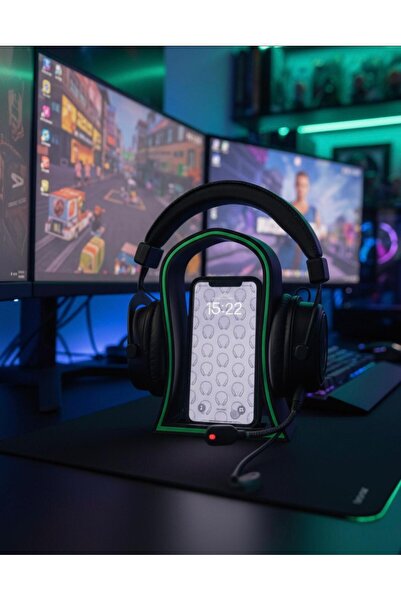 ADA Bilgisayar Kulaklık tutucu& Dekoratif Telefon Standı Masaüstü