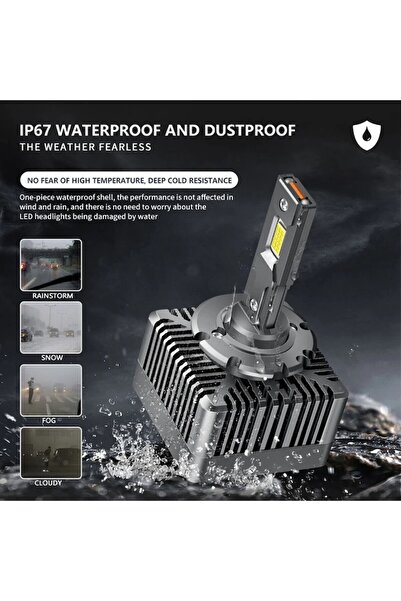 OEM Set de 2 becuri de conversie HID-LED, seria D, D1S, plug and play, 70W, 10000LM, 6000K