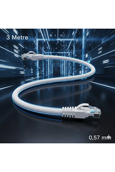 OKURLAR 3 Meter Cat6 (Category 6) Ethernet /Internet/Data/Network/Modem Cable High Speed (3 Meters)