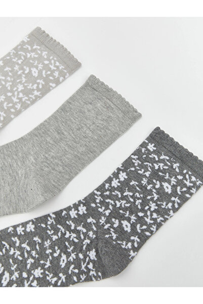LC Waikiki Lcw Dream Gray Patterned Women's Socks 5-Pack