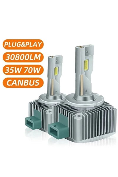 Santos Set de 2 becuri auto LED Xenon, D1S, Plug & Play, CANbus, 30.800 lumeni, 70 W