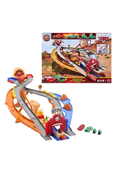 mattel Cars Race And Rescue Playset Curcuit Rescue And 3 Metal Cars