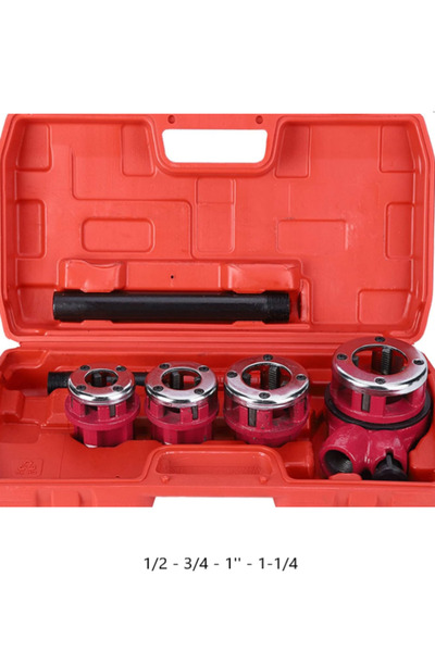 BEYAZ BORU PAFTA TAKIMI 5'Lİ SET ÇANTALI 1/2 - 3/4 - 1'' - 1-1/4 - PAFTA KOLU