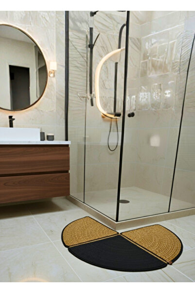 HomeTurko Nordic Weave Bath Mat Shower Cabin Front Mat Modern Design Quick Drying Bathroom Rug