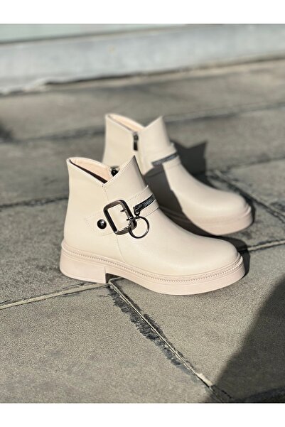 GÜLERSHOES Garantili Su Geçirmez Kaymaz Taban Kalın Topuklu Kadın Şık Tarz Bot 36-37-38-39-40 Numara