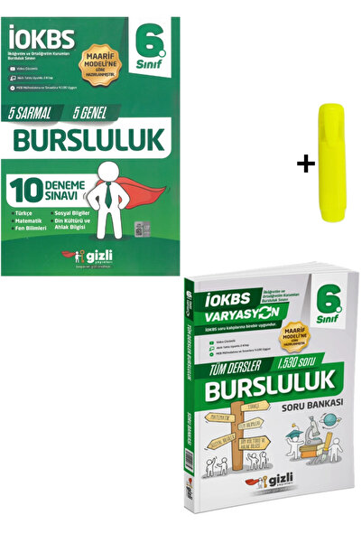 Gizli Yayınları Gizli 6. Sınıf İOKBS Bursluluk 10 Deneme Sınavı Ve Soru Banka...