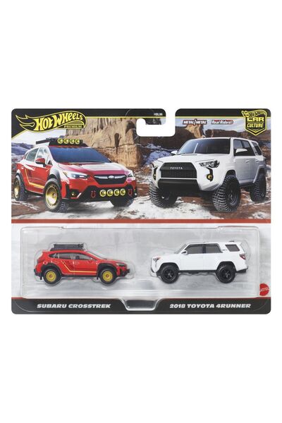 mattel Hot Wheels Premium Set of 2 Metal Cars Subaru Crosstrek and Toyota 4runner 2018 1 to 64 Scale
