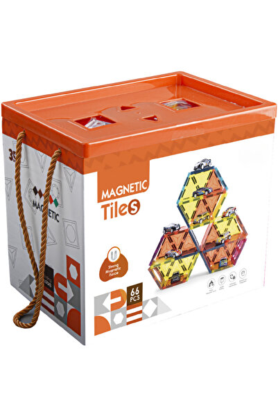 Bufnitel Magnetic game - Car parking 66 pieces (7.5 cm)