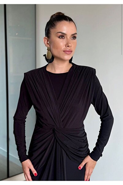 Bİ GİYİM Μακρύ φόρεμα με λεπτομέρεια με κόμπους