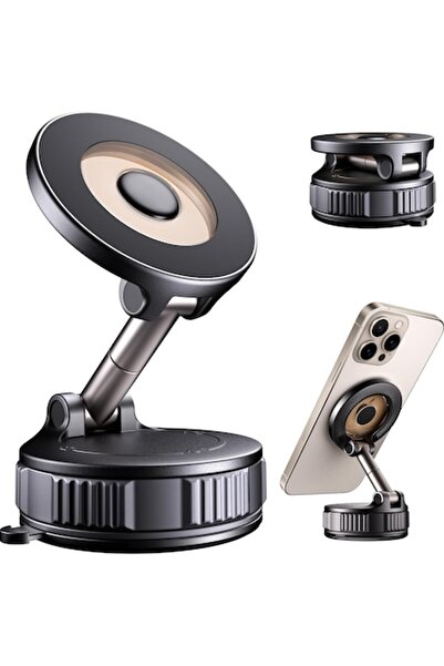 miraza Magnetic MagSafe and universal car mount, Vacuum Suction Cup with Lock, Anti-Vibration, Ring Included