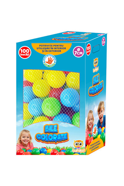 Bufnitel Educational set of 100 colored balls (box) - 7cm