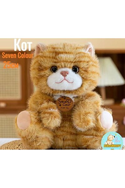 happystoretr nefes alan uyku arkadası oyuncak kedi , 25 cm, gerçekçi peluş ked için stres önleyici