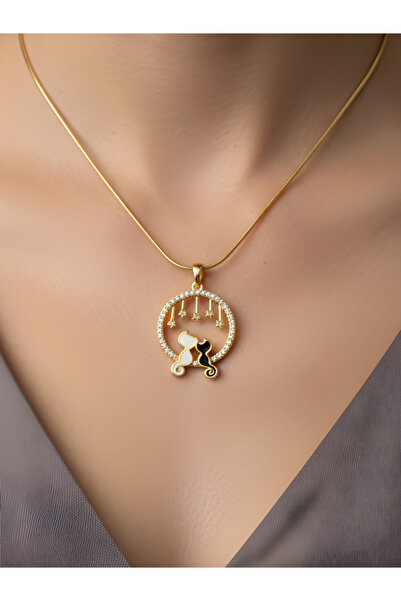 TURBİJ Kedi Figürlü Çelik Kolye