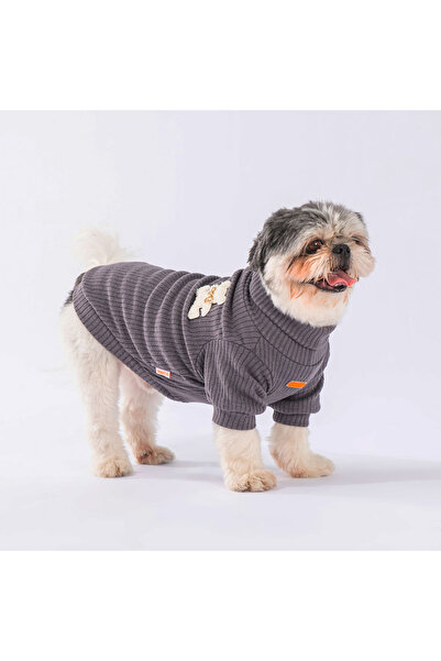 Pawstar Anthracite Turtleneck Dog Sweati Dog Outfit Cat Outfit - m