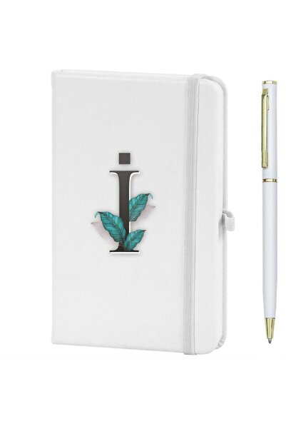 LİNOVERA Letter I Floral Printed Notebook