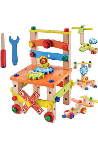 OEM Banc de lucru din lemn, Jucarie de asamblat scaun, Montessori 3 ani+