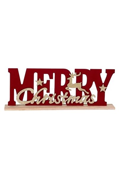 OEM Decorațiune de Crăciun din lemn cu cerbi de Crăciun veseli, 30 cm