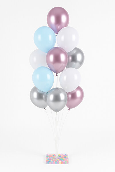 Noone 185 cm Colorful Stone-Based Balloon Display Stand Kit (Excluding Balloons)