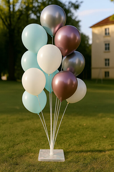 Noone 185 cm Colorful Stone-Based Balloon Display Stand Kit (Excluding Balloons)