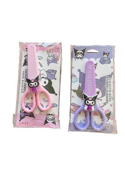 Butik Center Kuromi Figured Student Scissors – Child Safe Scissors (Pink / Purple)