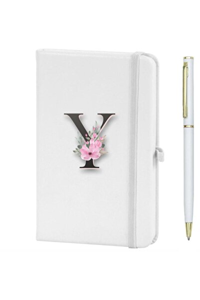 CVCWOOD Letter Y Flower Pattern Printed Notebook