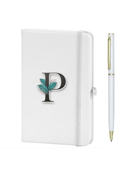 CVCWOOD Letter P Flower Printed Notebook