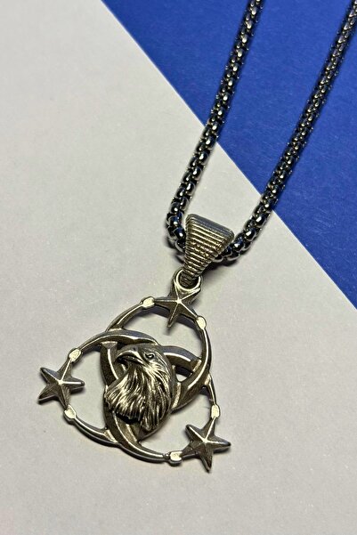 LapisButik Özel Yapım Paslanmaz Çelik Zincir Erkek Kolye