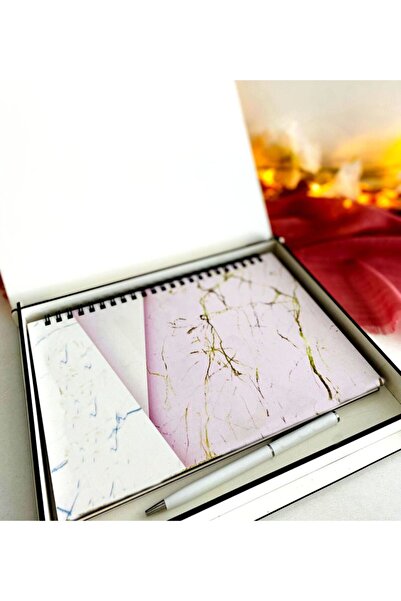 CVCWOOD Wooden Notebook Pen Set with Wooden Box - Pink2