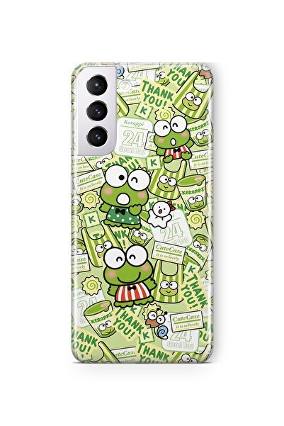 FLAMENKO حافظة هاتف شفافة بنمط الضفدع اللطيف لهاتف سامسونج جالاكسي S22