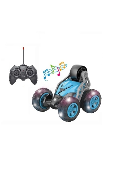 CREATIVE Mașină de cascadorii cu telecomandă XB 1103, lumini și muzică, vârste 3+, albastră