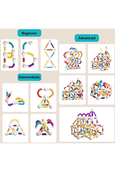Toyska Flexible magnetic construction set with tubes and balls, 36 pieces, multicolor